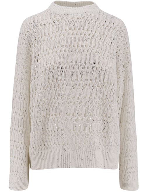 Maglione girocollo crochet BRUNELLO CUCINELLI | MCO564700C8925